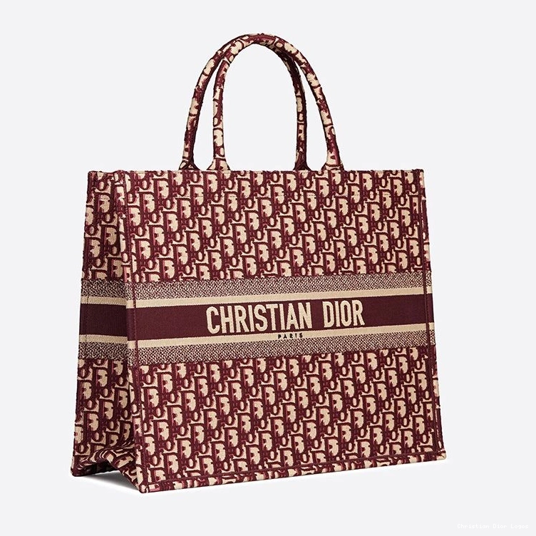 Cheap Book Canvas Tote Dior Motif Oblique Burgundy 0803 Luxury